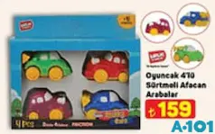 BİRLİK OYUNCAK 4'LÜ SÜRTMELİ AFACAN ARABALAR